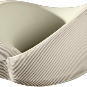 Skechers Men's Memory Foam Neck Pillow, Comfortable & Breathable Travel Pillow, Neck Pillow Airplane for Travel, Car Rides, Home, and Office Use, Ergonomic Design for Men and Women,Beige