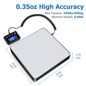 Alternative view of Shipping Scale, 440lb/0.35oz High Accurate Digital Postal Scale with Hold/Tare Function, Shipping Scale for Small Business, Packages, Luggage, Home Use, Battery & Charging Cable Include