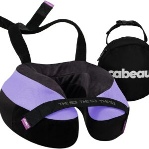 Cabeau Travel Neck Pillow for Airplanes – The Neck’s Evolution, TNE S3 – Supportive Memory Foam Design for Long Haul Flights – Attachable Seat Straps and 360° Support (Paris Lavender)