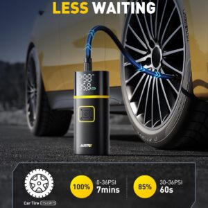 Alternative view of AUXITO AS1 Tire Inflator Portable Air Compressor - 150PSI Bike Pump 1Min Fast Inflate with Tire Pressure Gauge, LED Light & Car Accessories, Car Air Pump for Auto, Moto, Bike, Ball, Car Gifts for Men