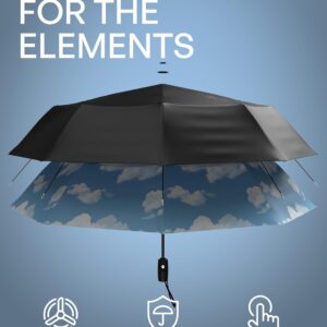 Alternative view of REPEL Windproof Travel Umbrella - Compact & Withstands Winds up to 85MPH , Strongest Premium Auto Folding Umbrella for Rain and Sun - Durable, Light & Portable for Women & Men , Fits Backpack & Cars