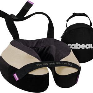 Cabeau Travel Neck Pillows for Airplanes – The Neck’s Evolution, TNE S3 – Supportive Memory Foam Design for Long Haul Flights – Attachable Seat Straps and 360° Support (Cairo Tan)