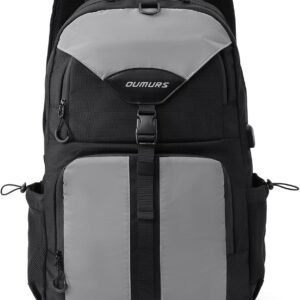 Reflective Backpack Motorcycle Backpack Helmet Holder, Water-resistant 1680D Oxford Fabric, 35L Large Capacity, Long Distance Travel Backpack