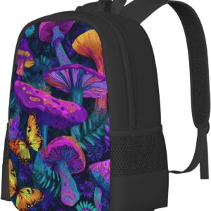 Alternative view of Mushroom Print Backpack - 16 Inch Laptop Daypack for Women, Waterproof Bookbag for College, Travel & Hiking