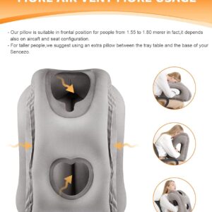 Alternative view of Sunany Travel Pillow, Inflatable Neck Pillow Used for Airplanes/Cars/Buses/Trains/Office Napping with Eye Mask/Earplugs (Gray)