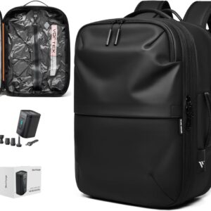 BlackVoyage Vortex Vacuum Seal Travel Backpack 60L Expandable Air Compression System Water Resistant TSA Lock Carry-On Suitcase Luggage Black AERO Lite - Vacuum Pump Included
