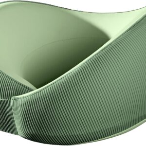 Skechers Women's Memory Foam Neck Pillow, Comfortable & Breathable Travel Pillow,Neck Pillow Airplane for Travel, Car Rides, Home, and Office Use, Ergonomic Design for Men and Women,Green