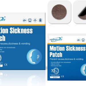 16ct Motion Sickness Patches – Sea Sickness Patches for Cruise, Car, Airplane, and Other Travel – Non-Drowsy, Effective, Lasts 72 Hours