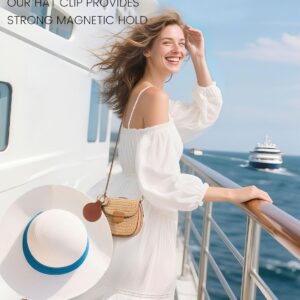 Alternative view of Niveaya Magnetic Hat Clip for Travel on Bag - Magnet Storage Hook, Vacation Traveling Essentials Accessory Brown