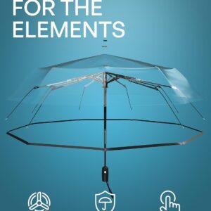 Alternative view of REPEL Windproof Travel Umbrella - Compact & Withstands Winds up to 85MPH , Strongest Premium Auto Folding Umbrella for Rain and Sun - Durable, Light & Portable for Women & Men , Fits Backpack & Cars