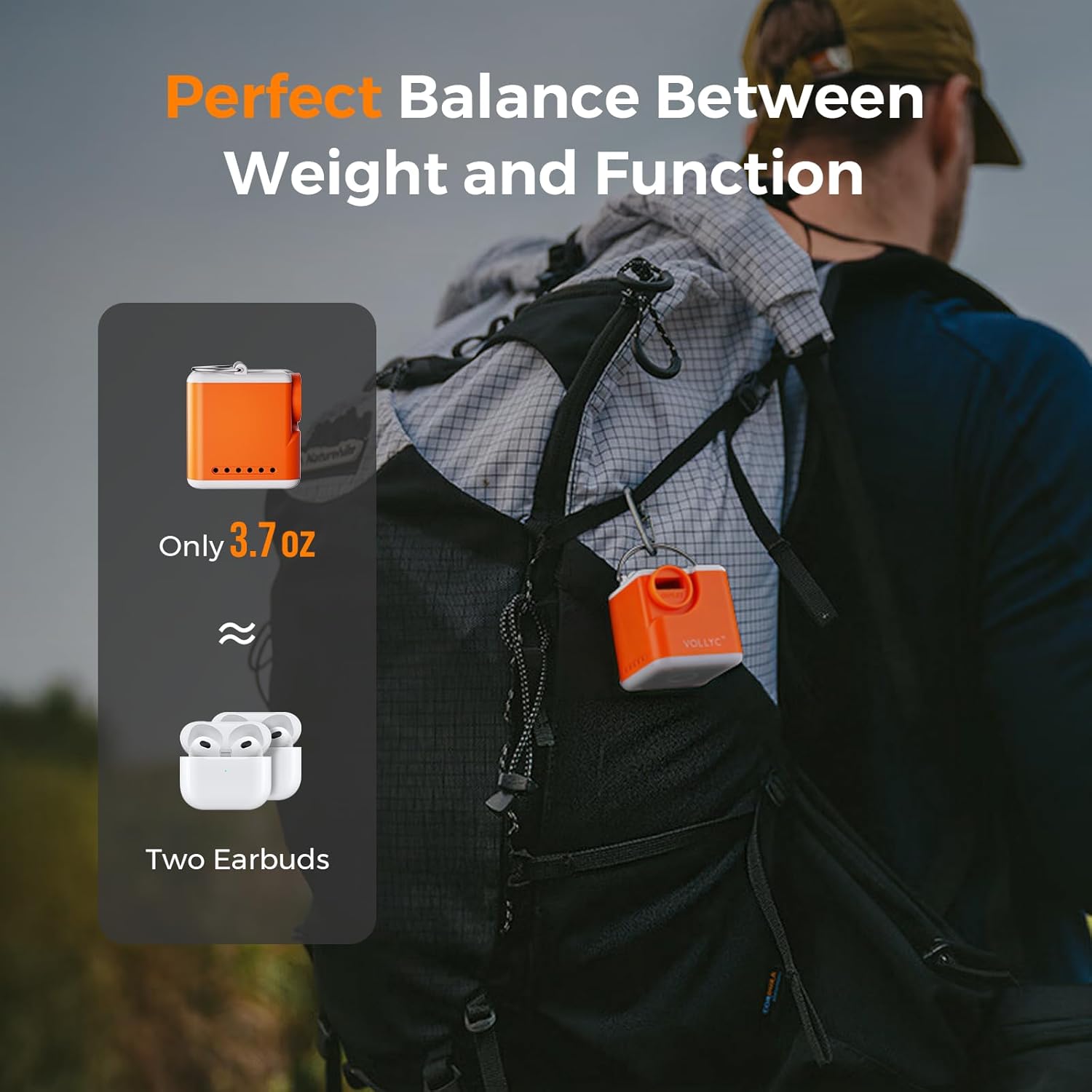 Portable Air Pump for Inflatables, 2400mAh Ultra Powerful Mini Air Mattress Pump with Camping Light, 4.5kPa Electric Air Pump Camping Gear for Pool Float, Air Mattress,Vacuum Storage Bags - Image 3