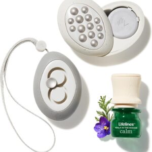 Lifelines Scent-Infused Grounding Stones, 2-Pack, Flow Pack - Portable Fidgets for Adults with Essential Oil Blend & Diffusion Stones for Sensory Immersion - Calming Waterless Passive Diffuser