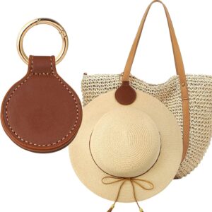 Niveaya Magnetic Hat Clip for Travel on Bag - Magnet Storage Hook, Vacation Traveling Essentials Accessory Brown