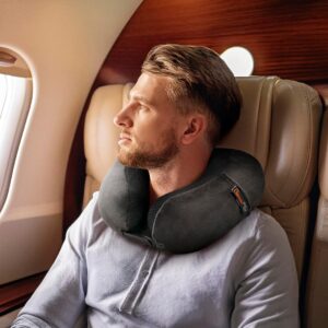 Alternative view of Ultimate 3.0 Travel Pillow, Deluxe Memory Foam Neck Pillow for Uninterrupted Rest, Ideal for Everyday Commute, Airplane, Car, and More, Travel Essentials, Made in USA, Dark Gray