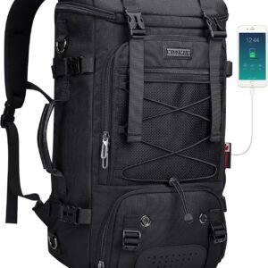 WITZMAN Travel Backpack for Men Large 3 in 1 Convertible Airline Approved Carry-on Luggage Backpack(B715 Black)