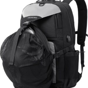Alternative view of Reflective Backpack Motorcycle Backpack Helmet Holder, Water-resistant 1680D Oxford Fabric, 35L Large Capacity, Long Distance Travel Backpack