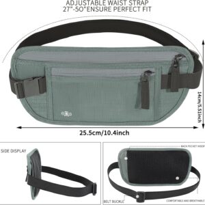 Alternative view of Money Belt for Travel Hidden Travel Pouch Women Men Hidden Rfid Passport Holder for Travel (Dark Green)