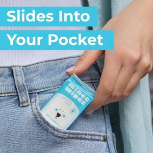 Alternative view of Impossibly Compact Travel Flushable Wipes - 99.5% Water and Aloe - Safe for Sensitive Skin, Hypoallergenic & Unscented - Travel Essentials for Adults, Kids & Baby Care - 8 Pack Total 48 Wipes