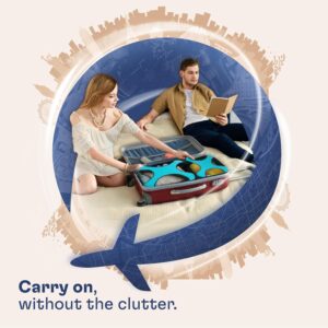 Alternative view of Shacke Premium 5 Packing Cubes Set - Lightweight Mesh Travel Luggage Organizers with Laundry Bag, 5-Piece Suitcase Storage System (Aqua Teal)