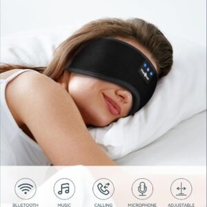 Alternative view of MUSICOZY Sleep Headphones, Bluetooth 5.4 Sleep Mask Headband Headphones Sleeping Eye Mask, Wireless Music Earbuds Earphones with HD Stereo Speakers for Side Sleepers, Cool Gadgets Unique Gift