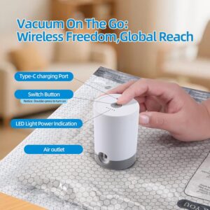 Alternative view of 9 Packs Jumbo Vacuum Storage Bags For Travel, Extra Large Vacuum Compression Bags For Clothes Bedding, Space Saver For Luggage Suitcase Compression, Travel Packing Organizers Whit Vacuum Pump