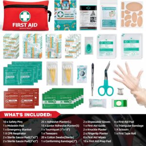 Alternative view of General Medi Mini First Aid Kit, 110 Piece Small First Aid Kit - Includes Emergency Foil Blanket, Scissors for Travel, Home, Office, Vehicle, Camping, Workplace & Outdoor (Red)