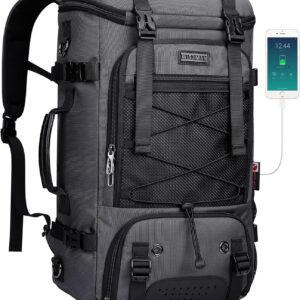 WITZMAN Travel Backpack for Men Large 3 in 1 Convertible Airline Approved Carry-on Luggage Backpack(B715 Silvery Grey)