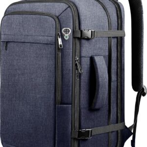 60L Extra Large Laptop Backpack for Men, TSA Approved Water Resistant Computer Bag for Business Travel, Fits 18.4 Inch Laptop, Blue