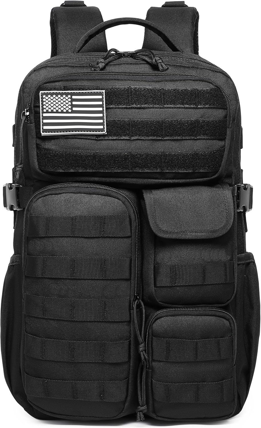 Wotony Tactical Backpack - Military waterproof backpack with multiple pockets and tactical gear for the outdoors (Black, 25L) - Image 2